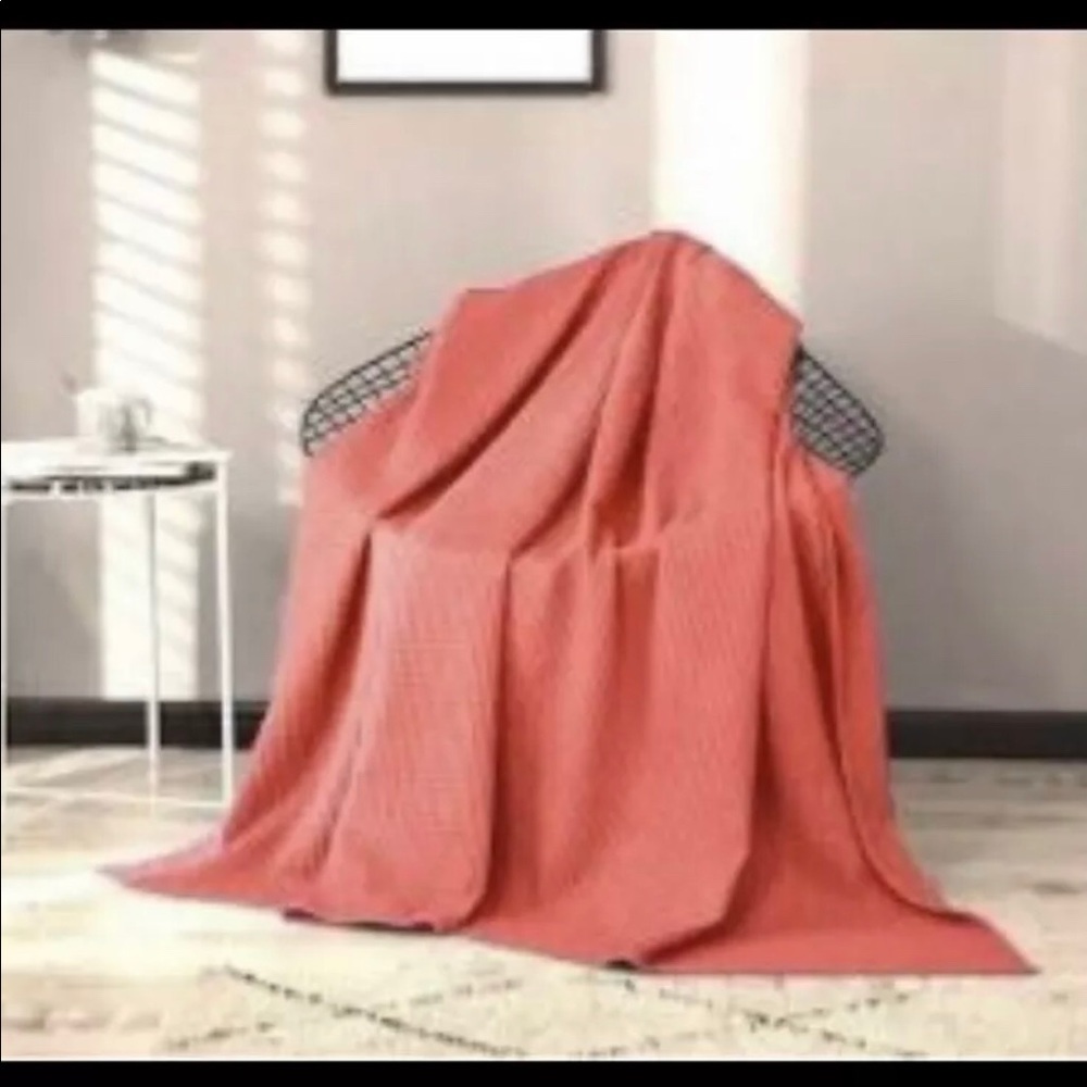 Cotton throw blanket